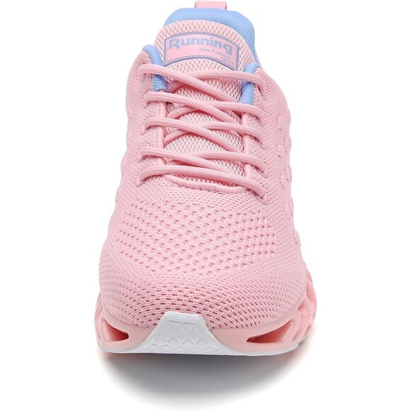 Women's Walking Running Tennis Blade Non Slip Blue Pink Athletic Sneakers Shoes - Picture 5 of 6